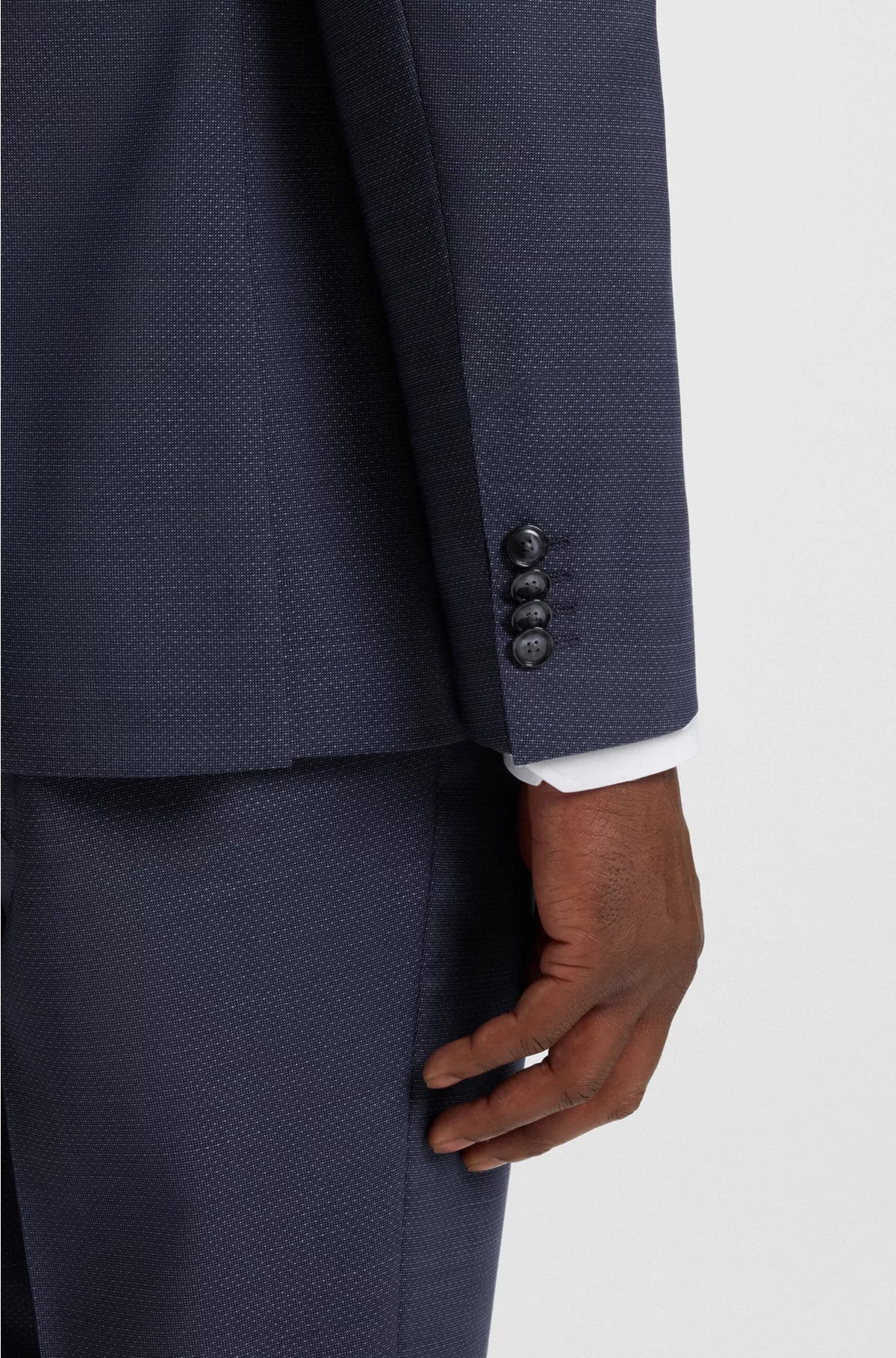 REGULAR-FIT SUIT INMICRO-PATTERNED VIRGIN WOOL
