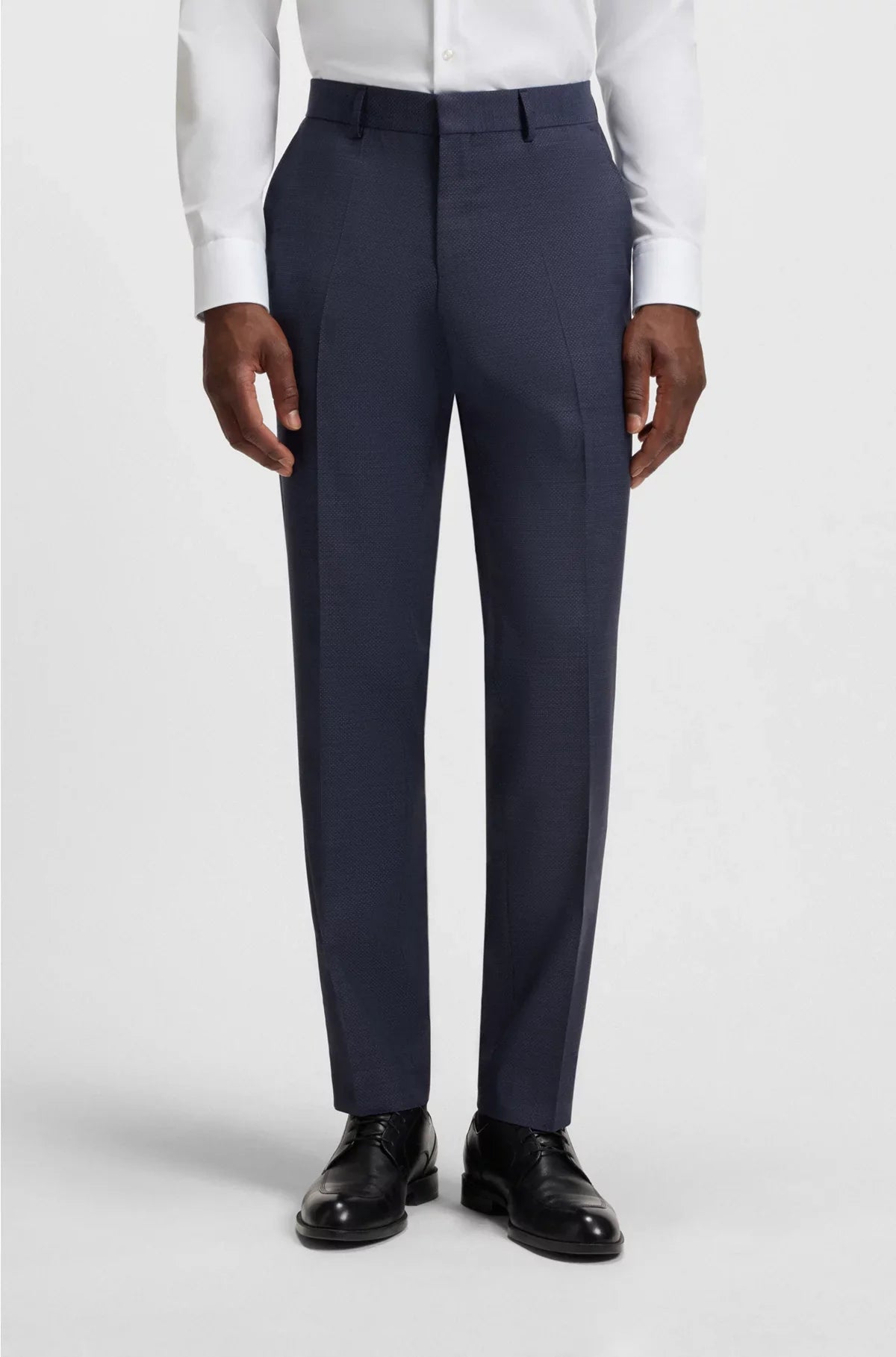 REGULAR-FIT SUIT INMICRO-PATTERNED VIRGIN WOOL
