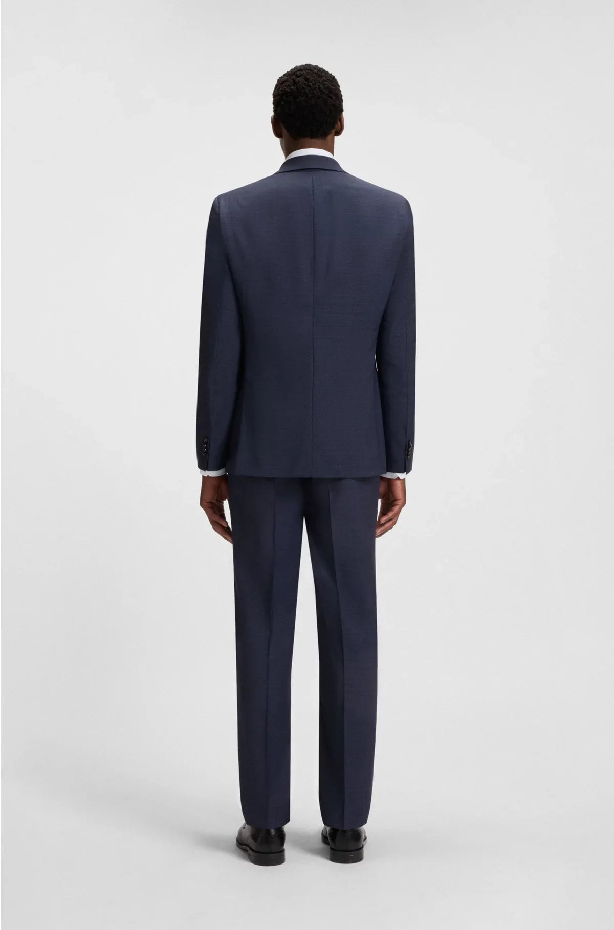 REGULAR-FIT SUIT INMICRO-PATTERNED VIRGIN WOOL