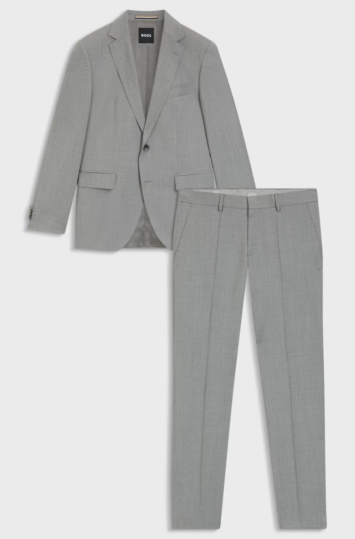 REGULAR-FIT SUIT IN PINSTRIPED VIRGIN WOOL