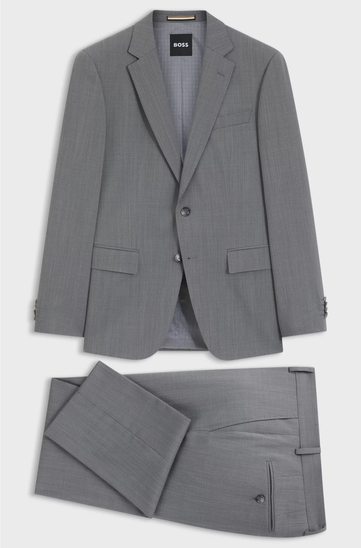 SLIM-FIT SUIT INMICRO-PATTERNED STRETCH FABRIC