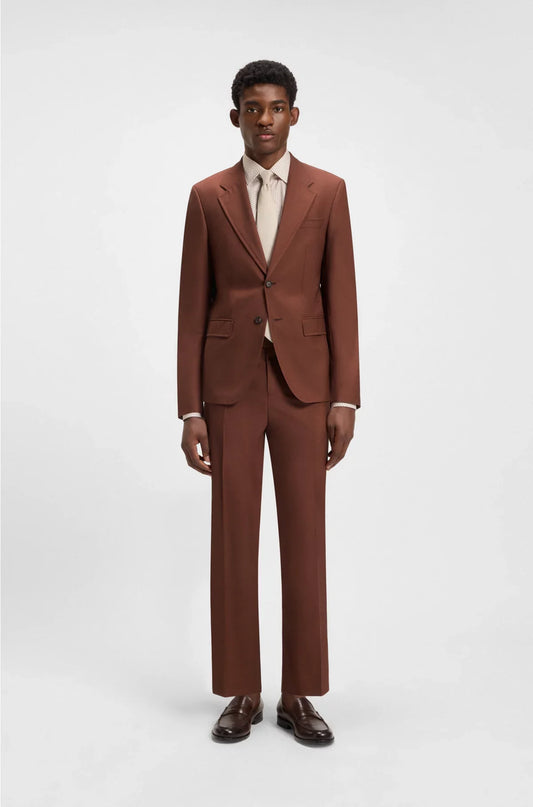 TWO-PIECE SLIM-FIT SUIT INMICRO-PATTERNED WOOL