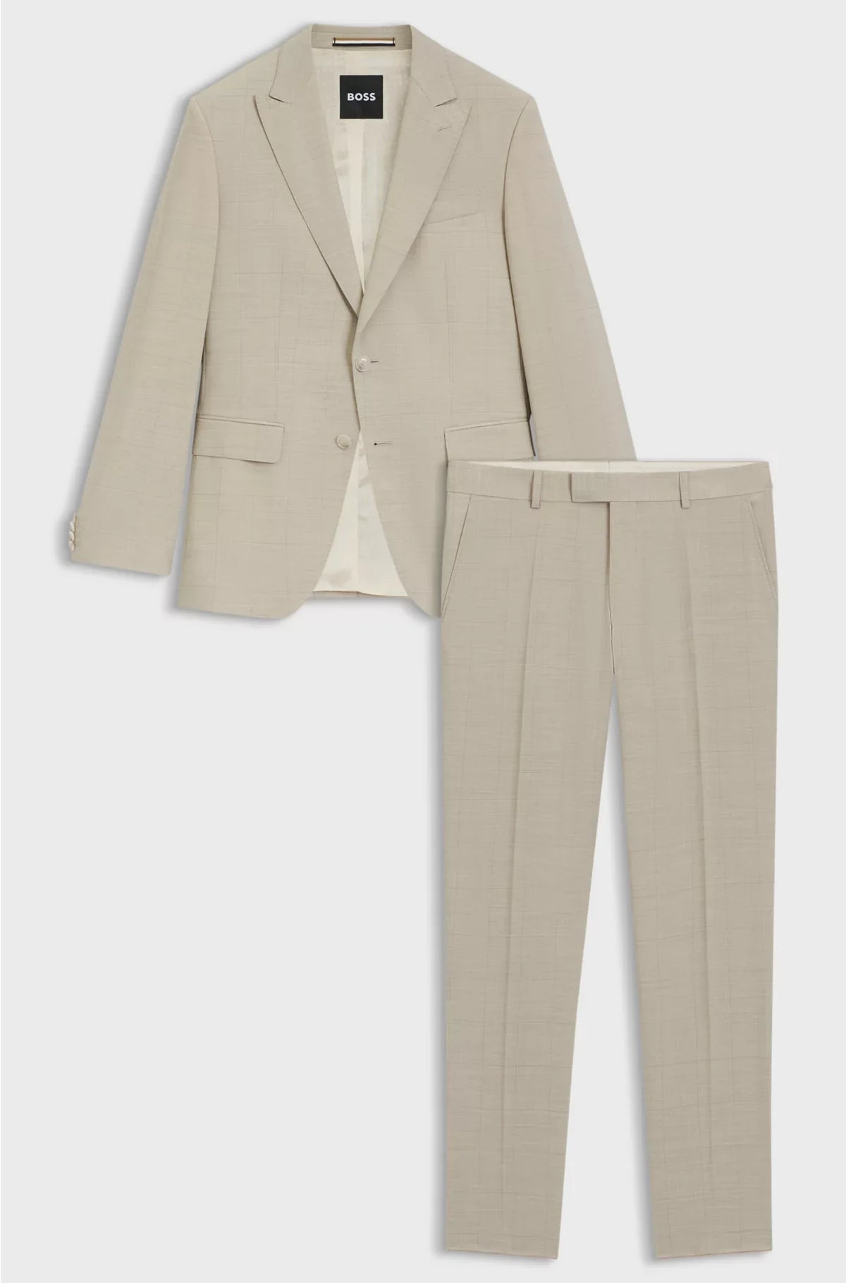 SLIM-FIT SUIT IN CHECKED STRETCH WOOL