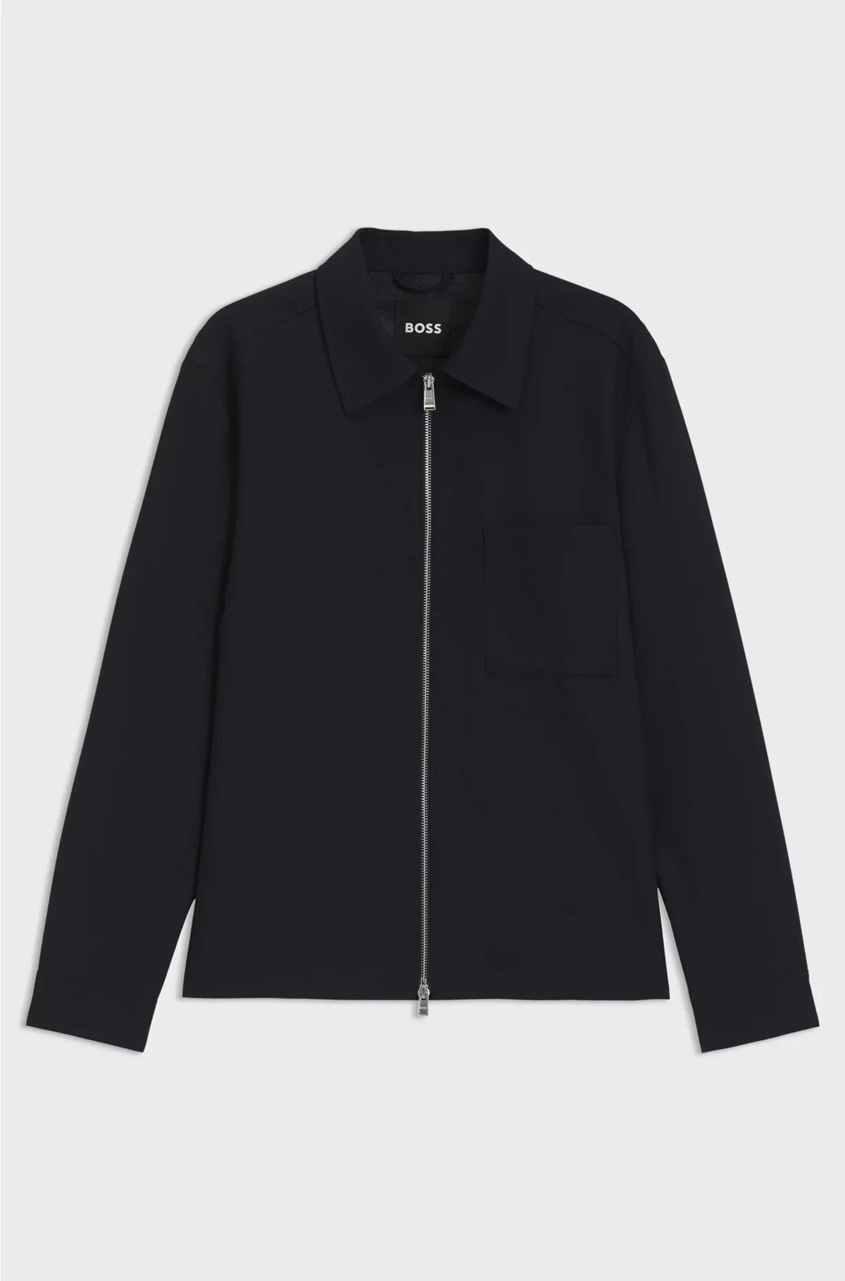 RELAXED-FIT OVERSHIRT IN MELANGE VIRGIN WOOL