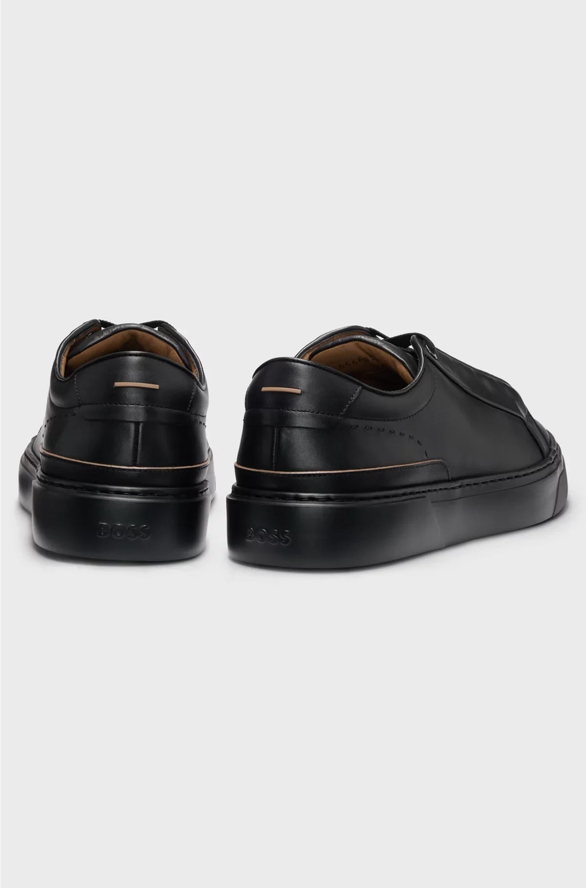 GARY LEATHER TRAINERS WITH HIDDEN LACES