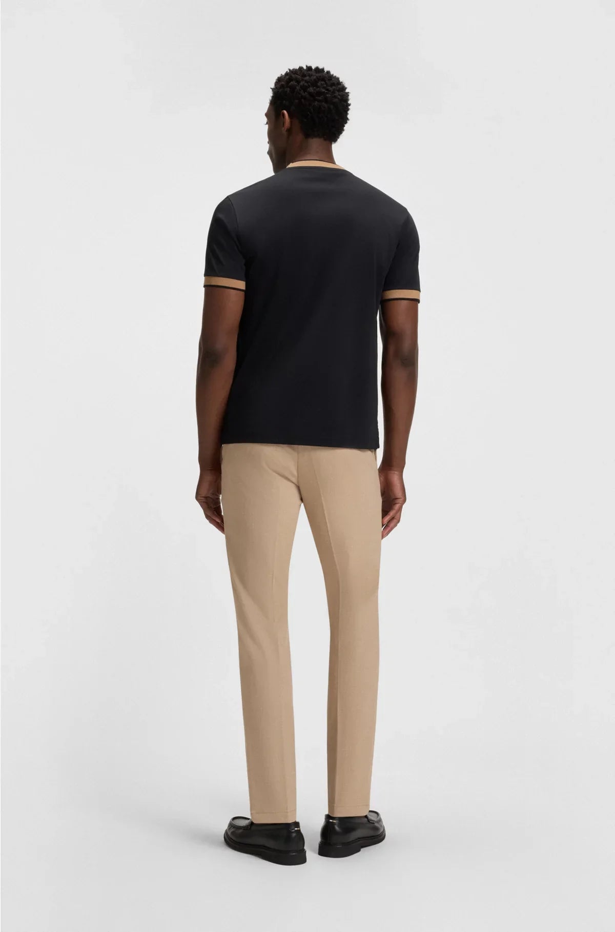 SLIM-FIT TROUSERS IN MELANGE STRETCH FABRIC