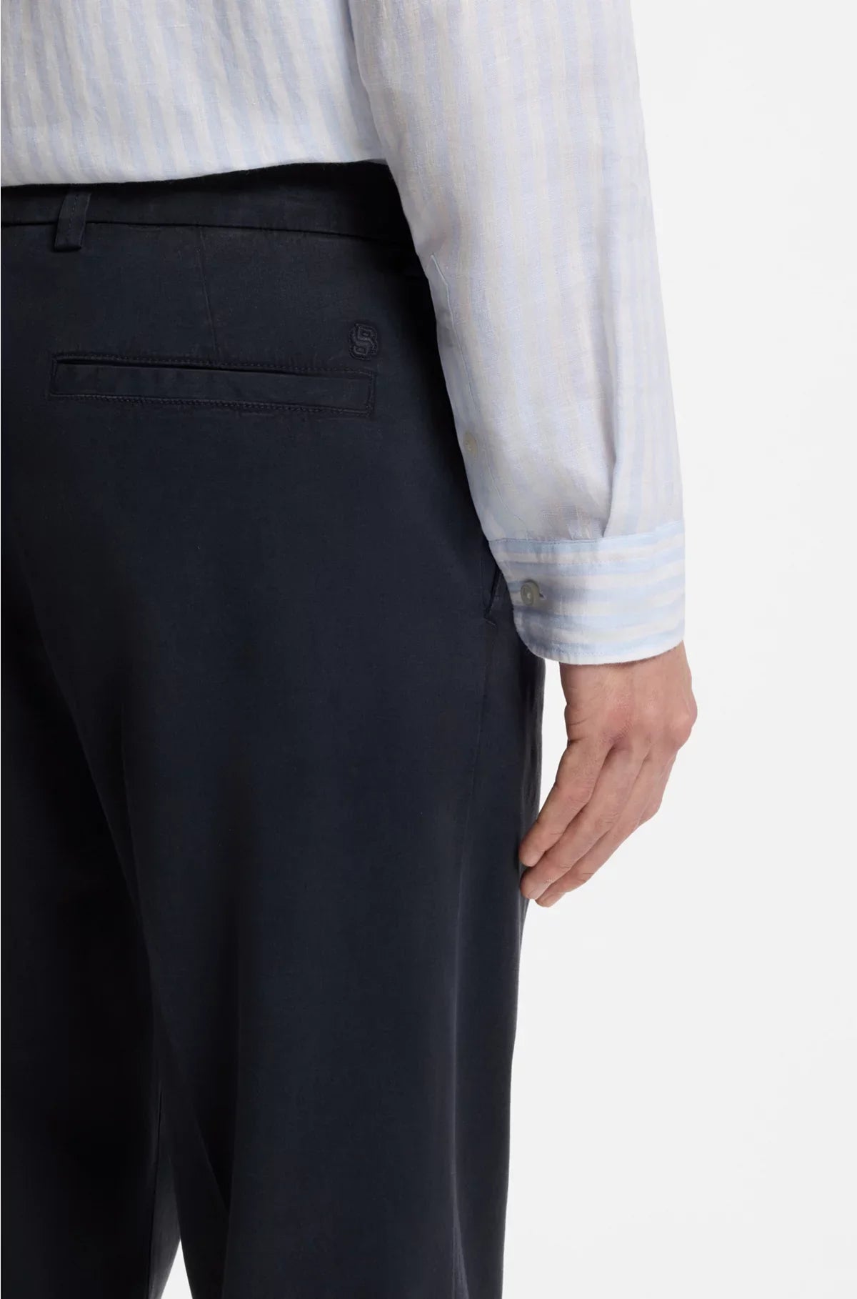 TAPERED-FIT TROUSERS IN STRETCH TWILL