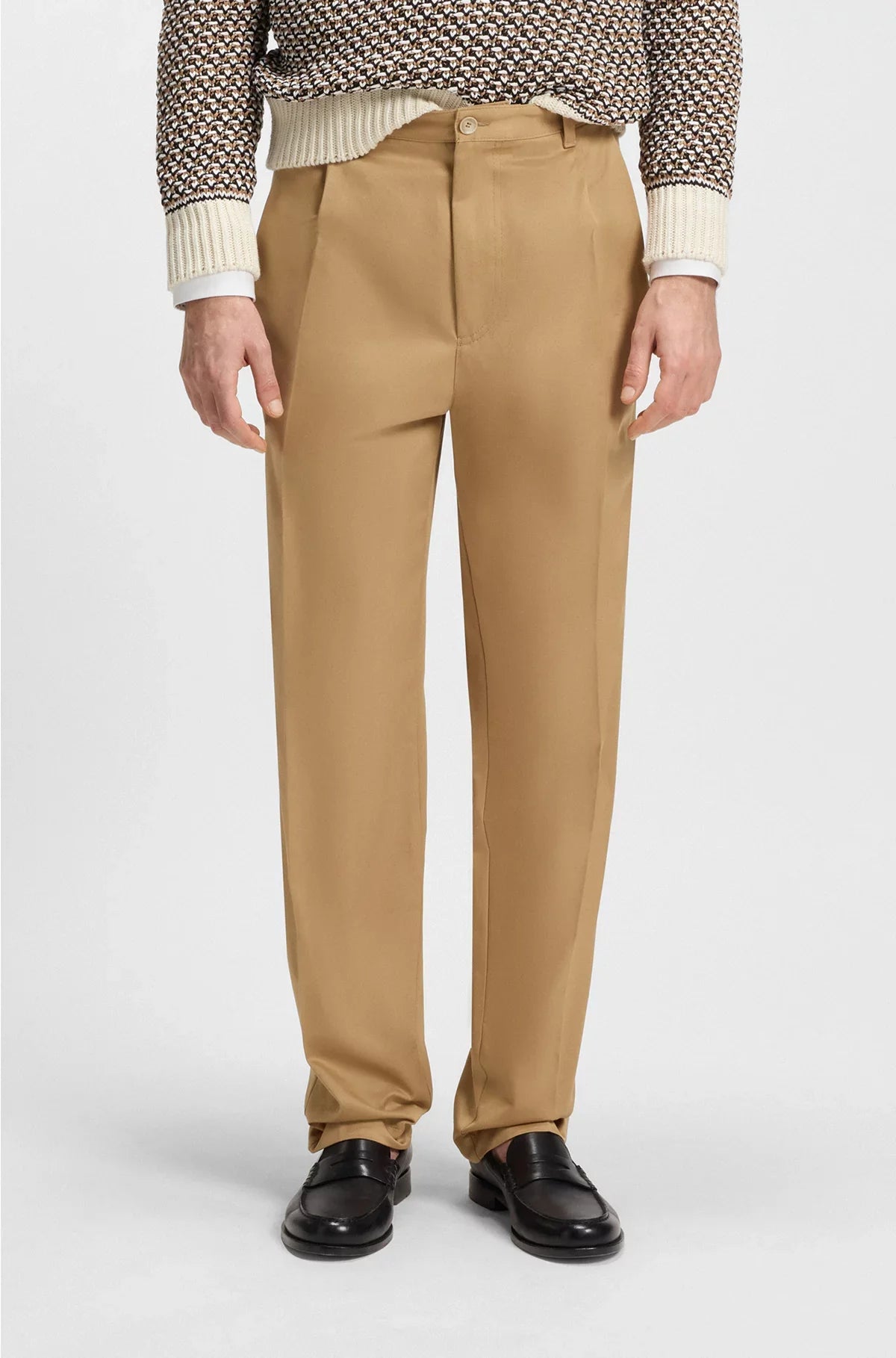 RELAXED-FIT TROUSERS IN COTTON TWILL