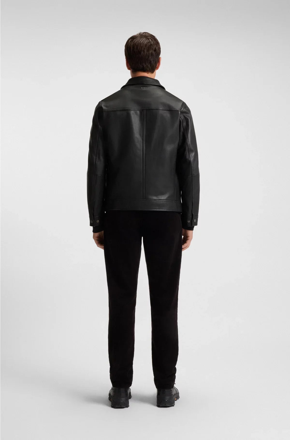 SHIRT-STYLE JACKET IN NAPPA LEATHER