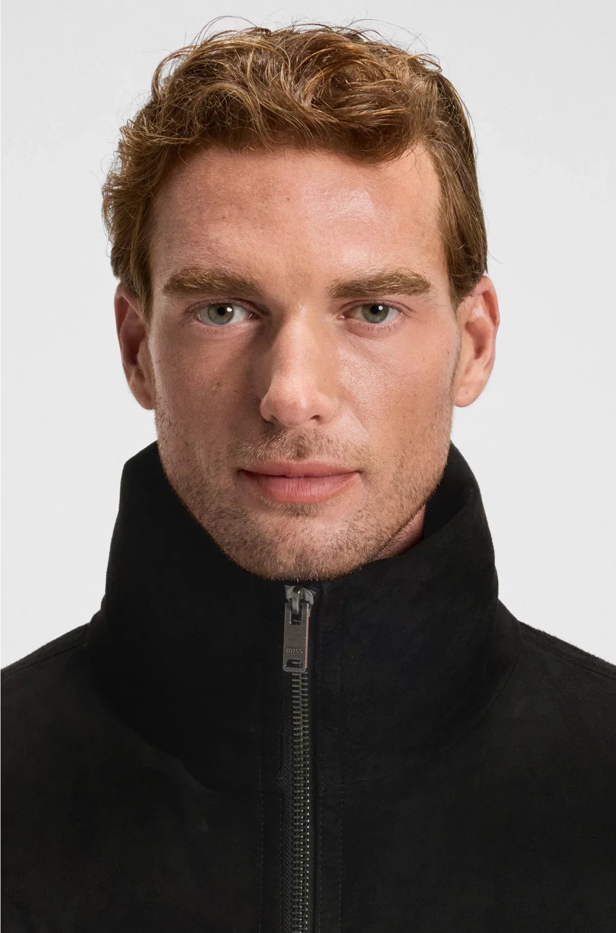 RELAXED-FIT JACKET IN WATERPROOF SUEDE