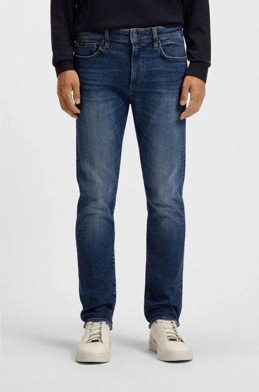 SLIM-FIT JEANS IN BLUE PERFORMANCE-STRETCH DENIM