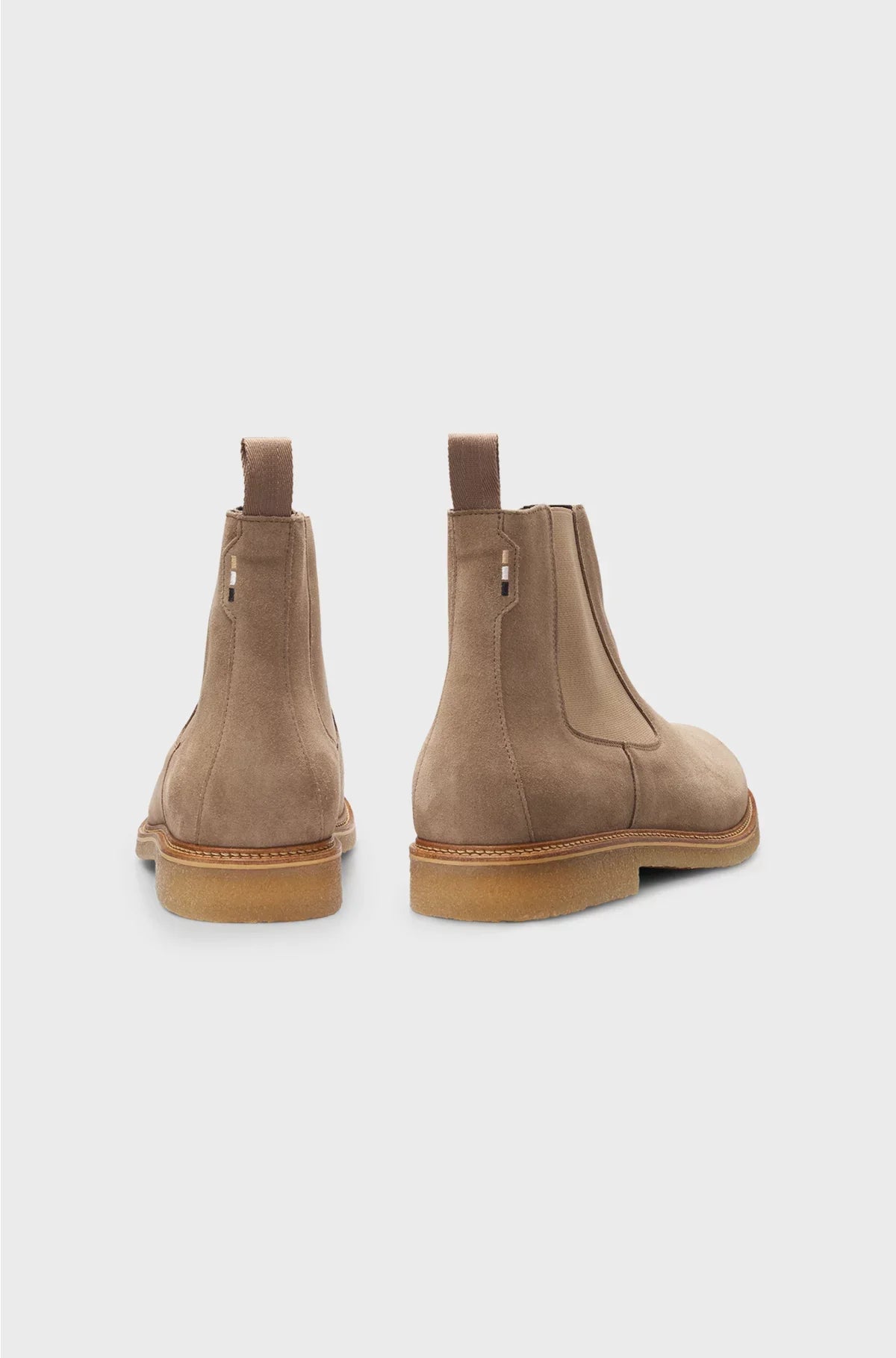 SUEDE CHELSEA BOOTS WITH ELASTICATED PANELS