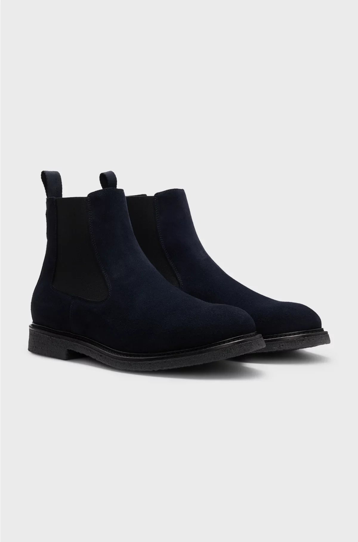 SUEDE CHELSEA BOOTS WITH ELASTICATED PANELS