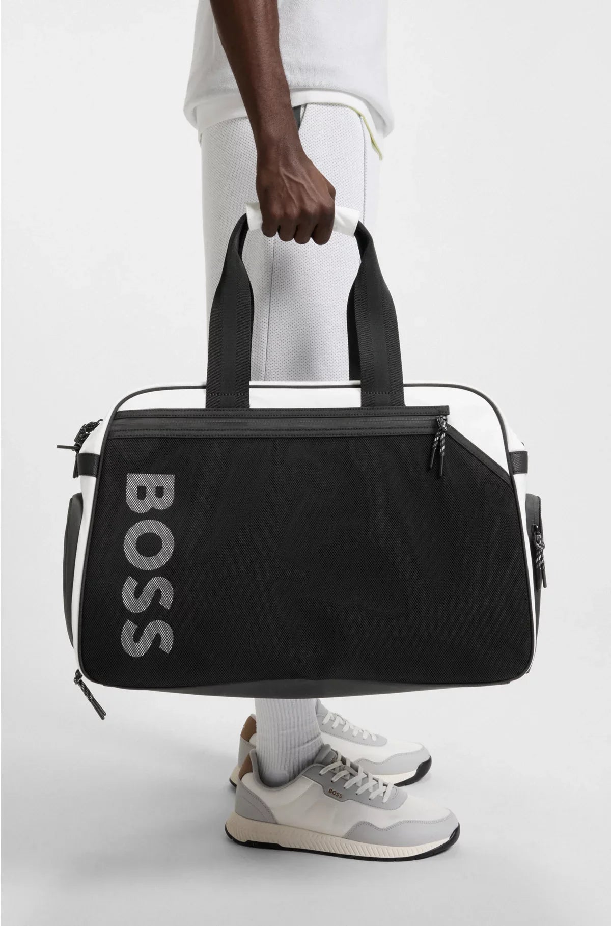 COLOUR-BLOCKED HOLDALL WITH REFLECTIVE LOGO