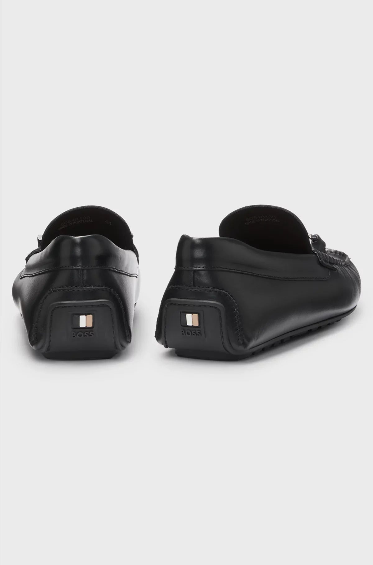 LEATHER LOAFERS WITH BRANDED HARDWARE