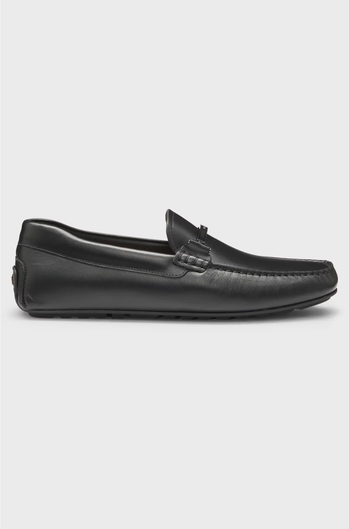 LEATHER LOAFERS WITH BRANDED HARDWARE