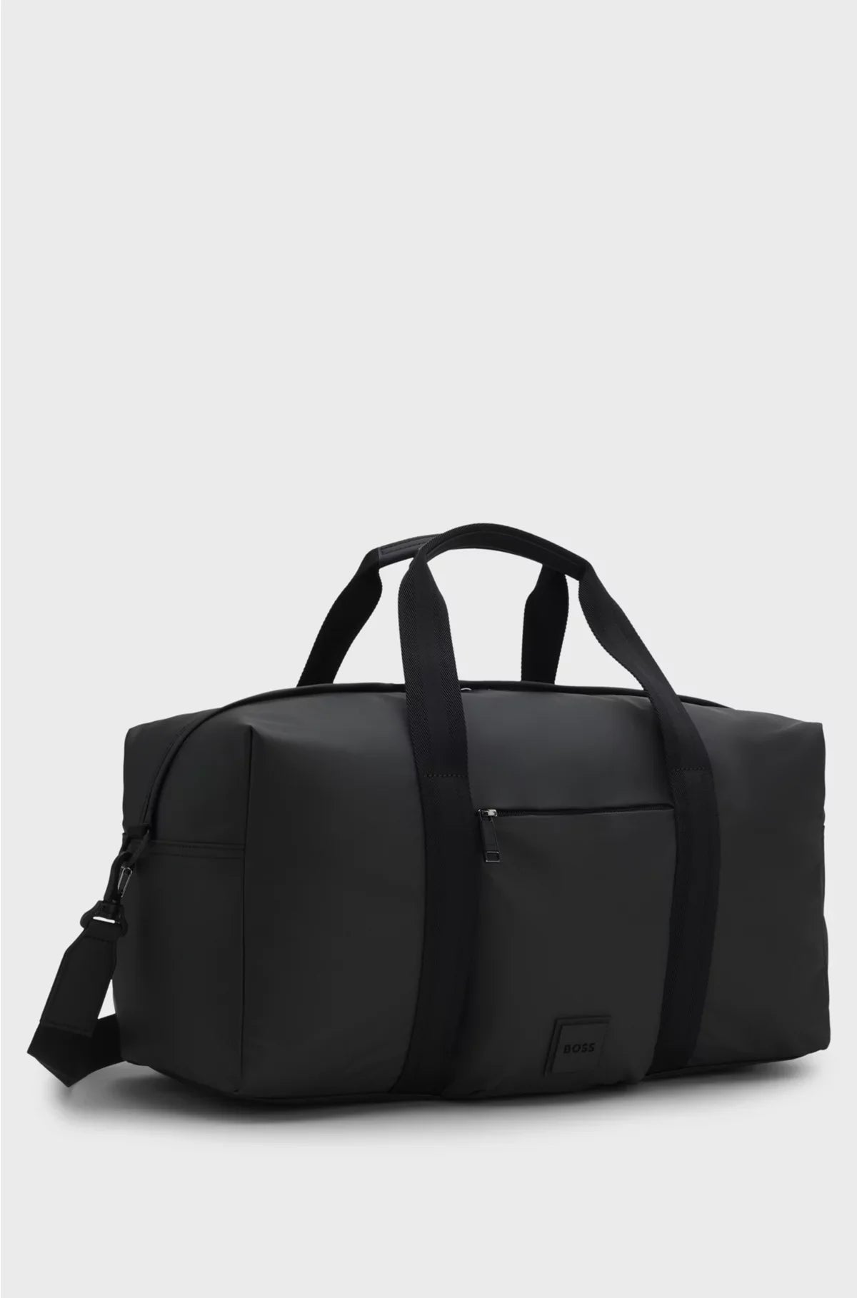 COATED-FABRIC HOLDALL WITH LOGO PATCH