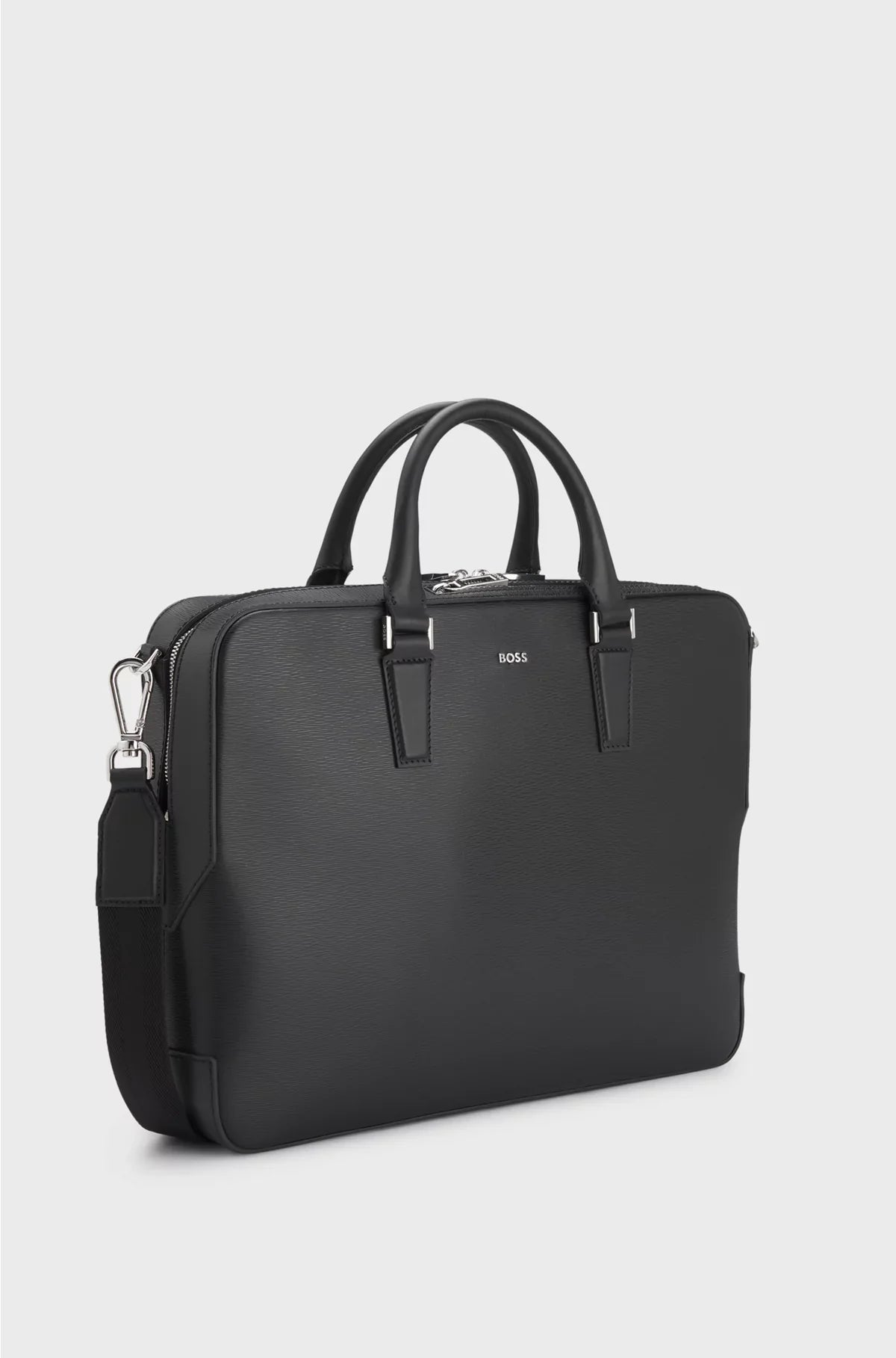LEATHER DOCUMENT CASE WITH LOGO LETTERING