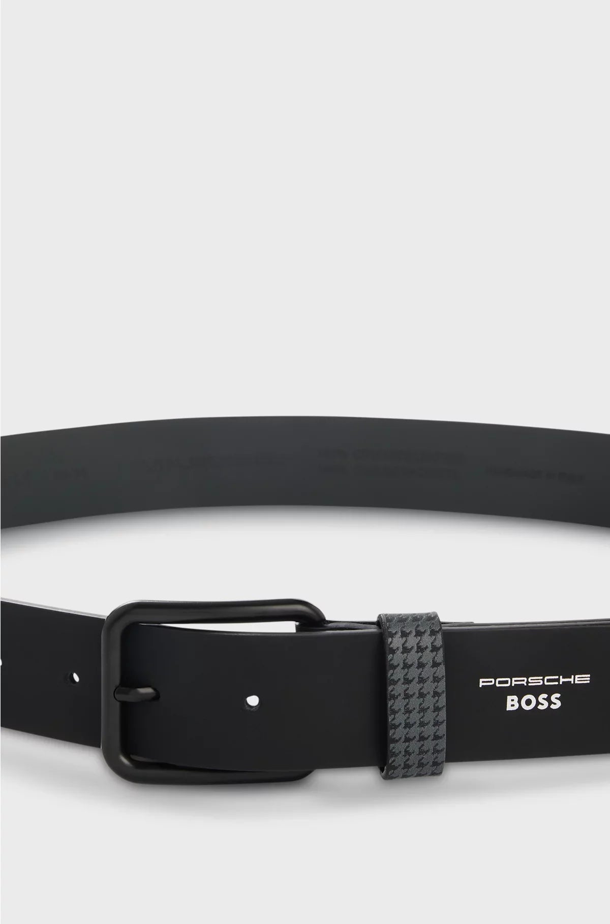BELT IN ITALIAN LEATHER WITH PATTERNED KEEPER