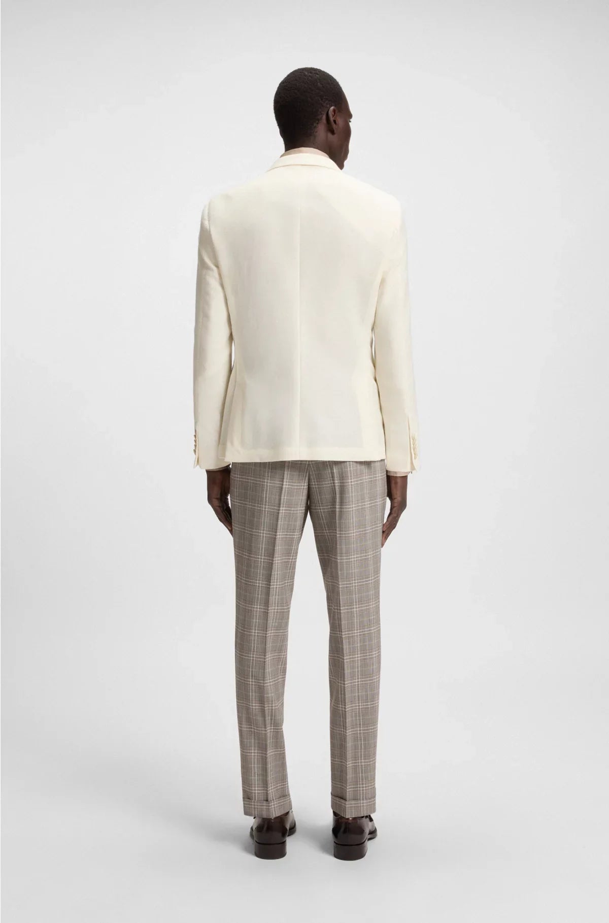 BLAZER SLIM FIT IN COTONE E CASHMERE MELANGE
