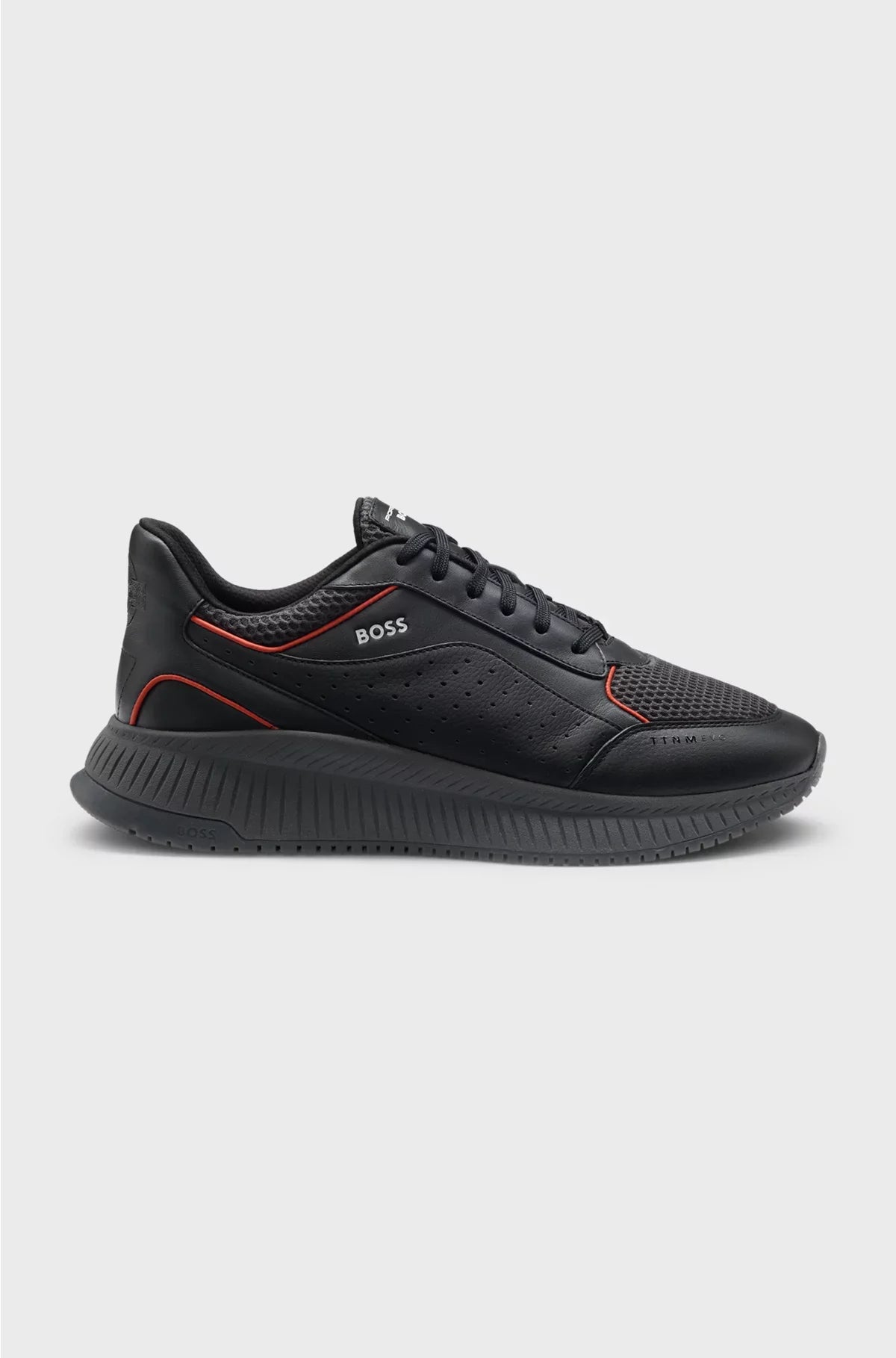 TRAINERS WITH LEATHER AND MESH