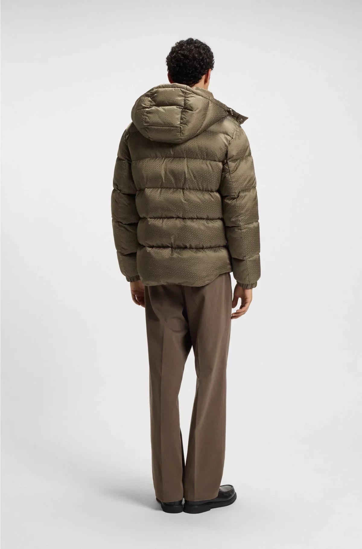 WATER-REPELLENT JACKET WITH MONOGRAM JACQUARD
