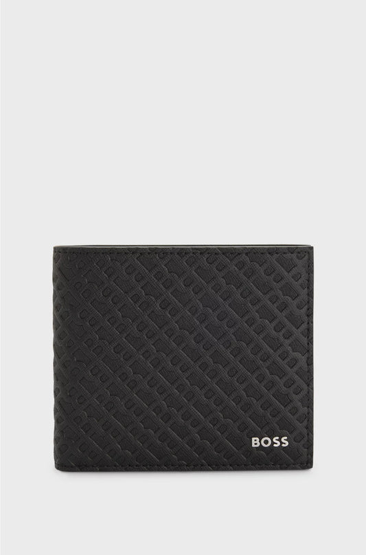 MONOGRAM-STRUCTURE WALLET WITH LOGO TRIM
