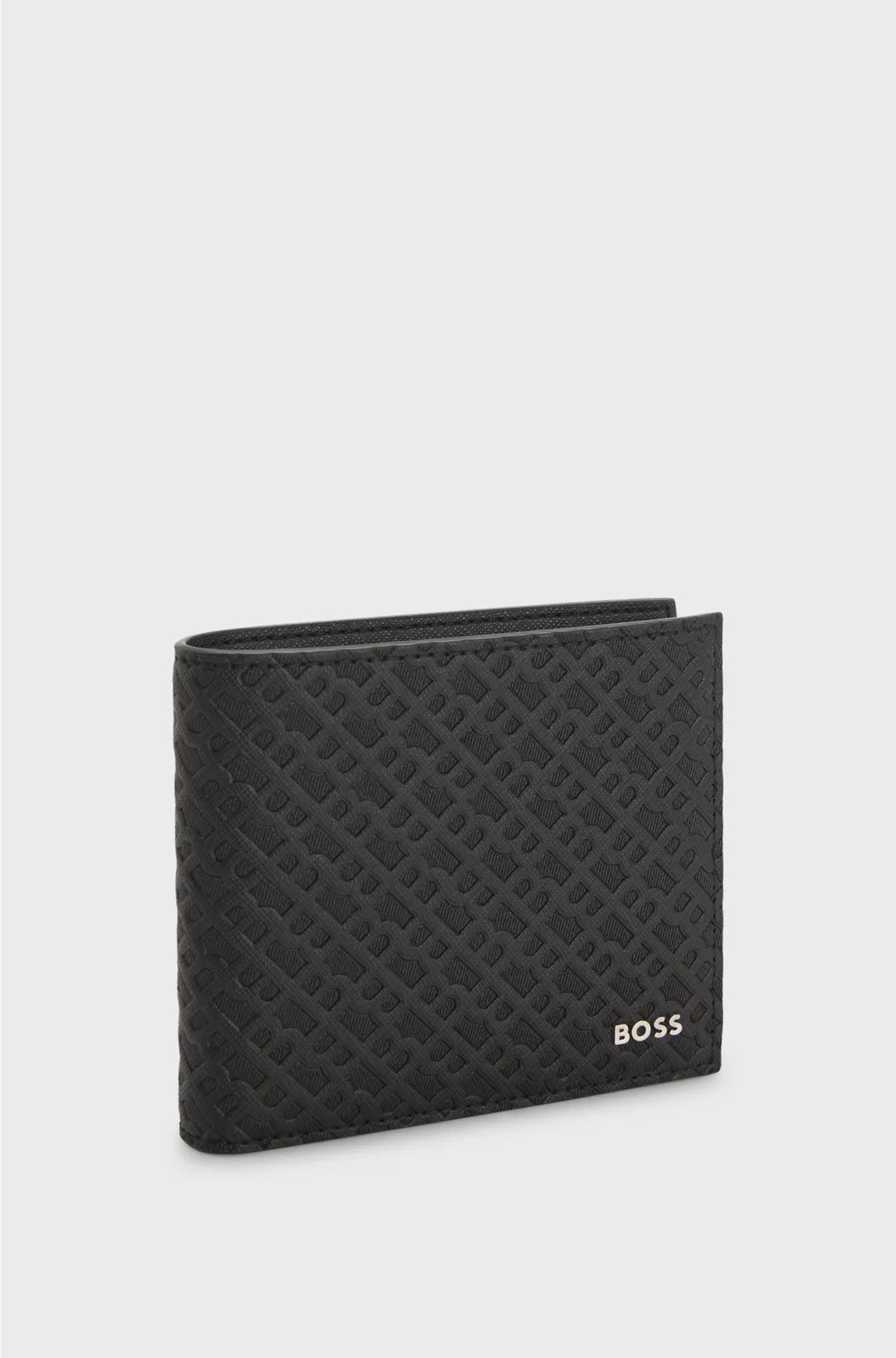 MONOGRAM-STRUCTURE WALLET WITH LOGO TRIM