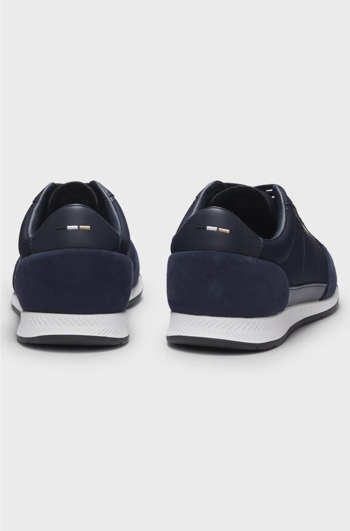 LOW-TOP TRAINERS WITH SUEDE AND FAUX LEATHER