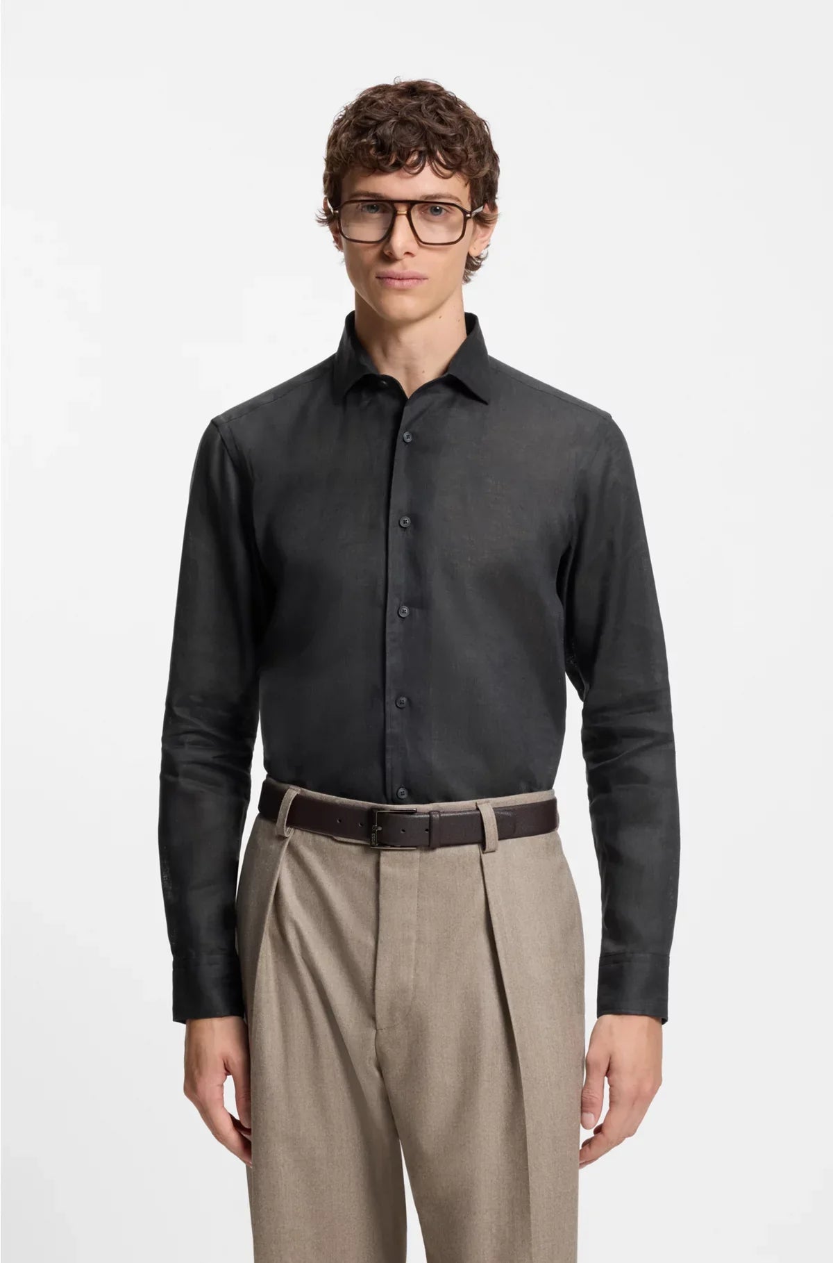 CAMICIA REGULAR FIT IN LINO
