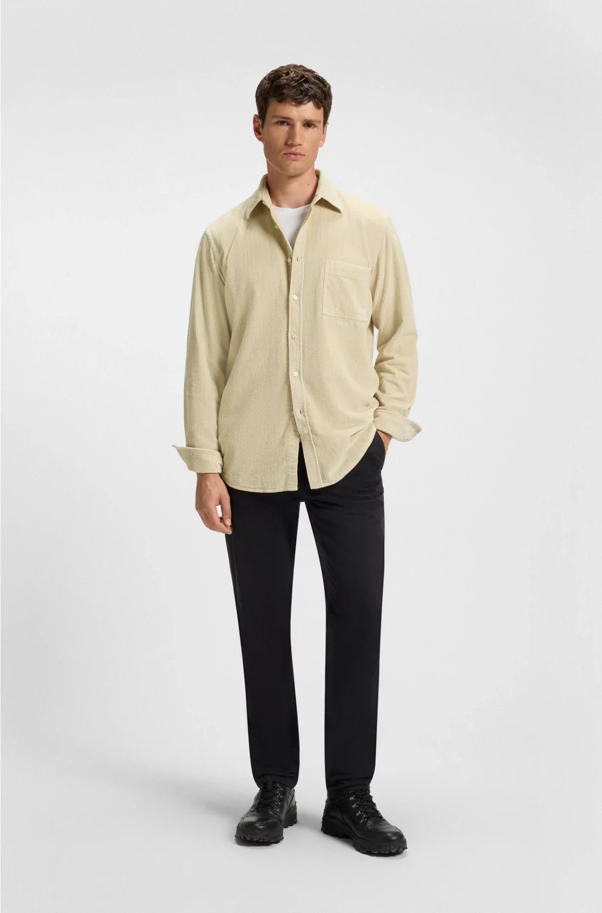 REGULAR-FIT SHIRT IN COTTON CORDUROY