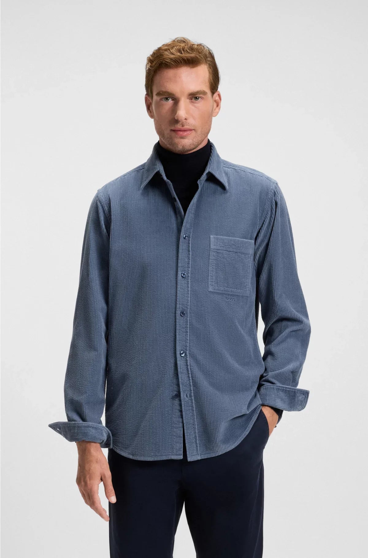 REGULAR-FIT SHIRT IN COTTON CORDUROY