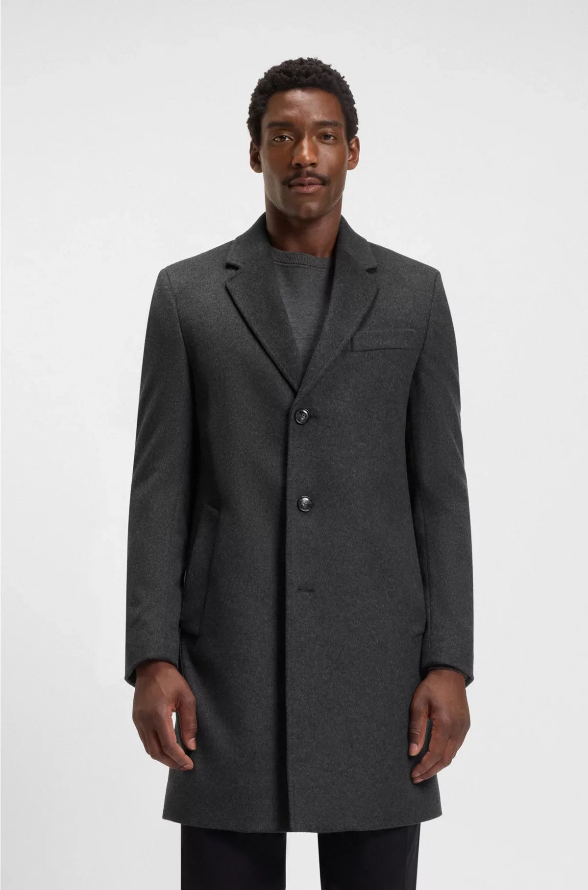 SLIM-FIT COAT IN WOOL AND CASHMERE
