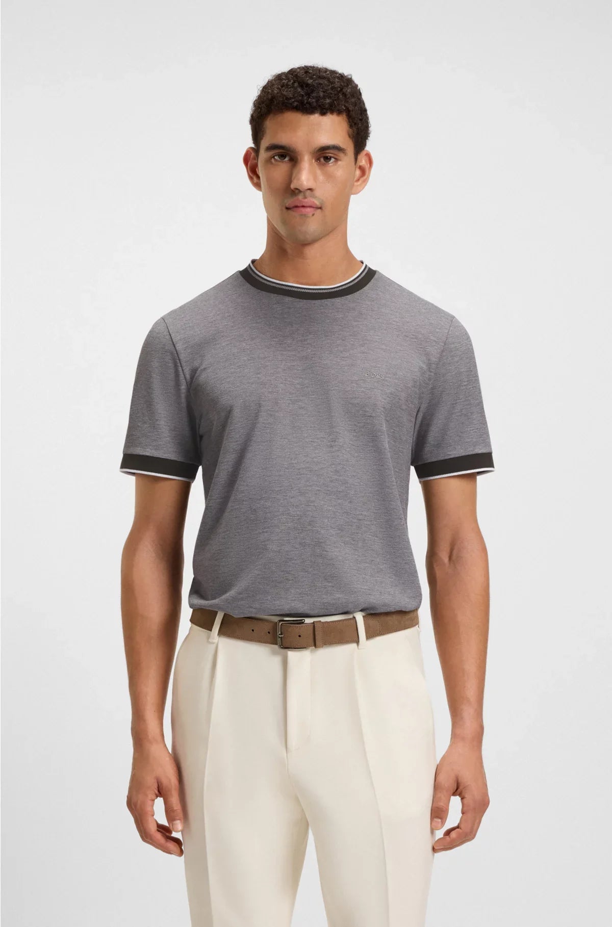 T-SHIRT IN PIQUÉ DI COTONE CON DETTAGLIO LOGO