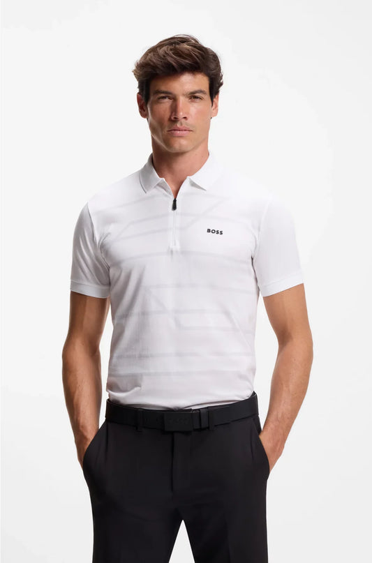 SLIM-FIT POLO SHIRT IN COTTON WITH PRINTED PATTERN