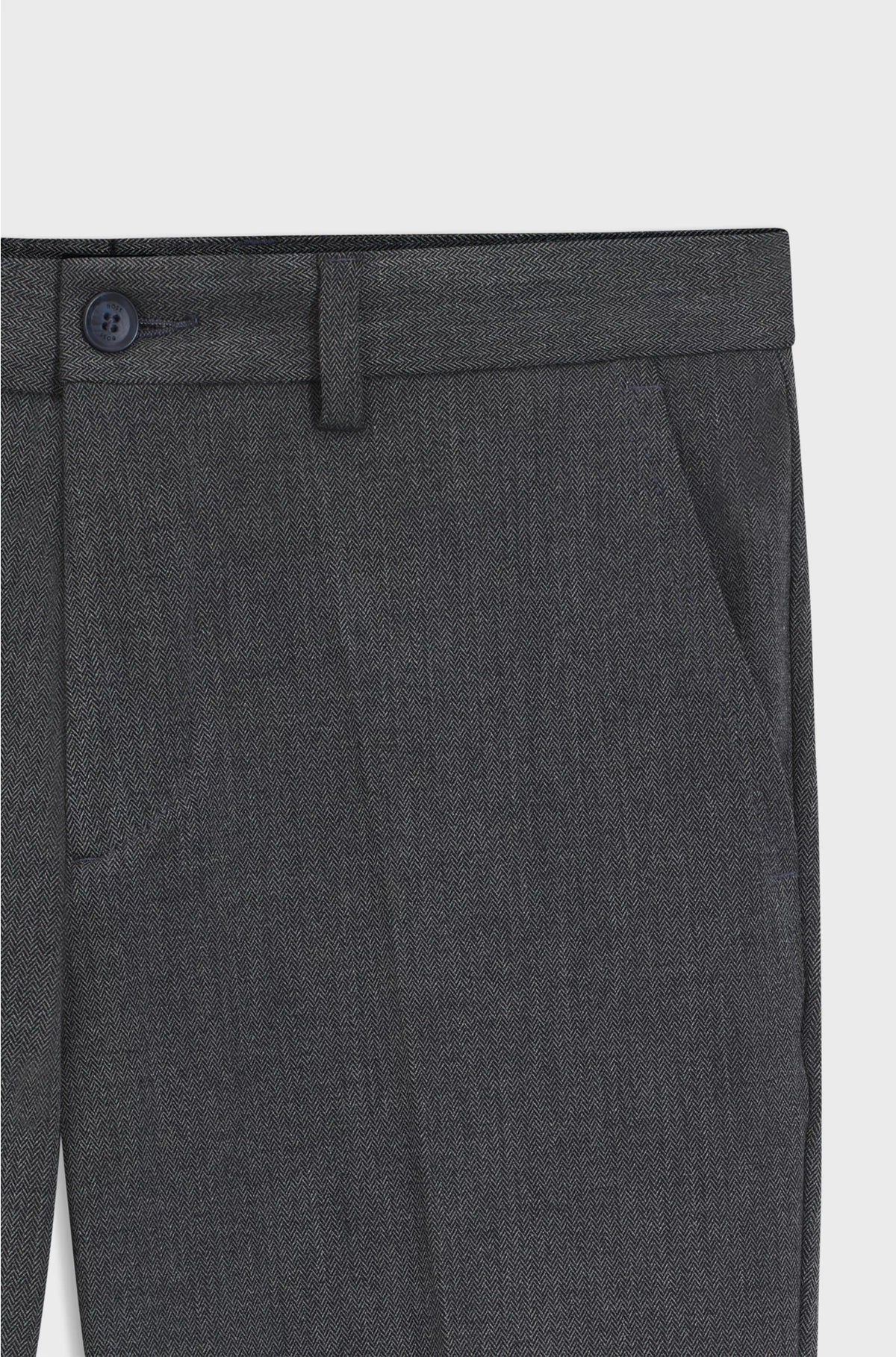 SLIM-FIT TROUSERS IN BRUSHED HERRINGBONE
