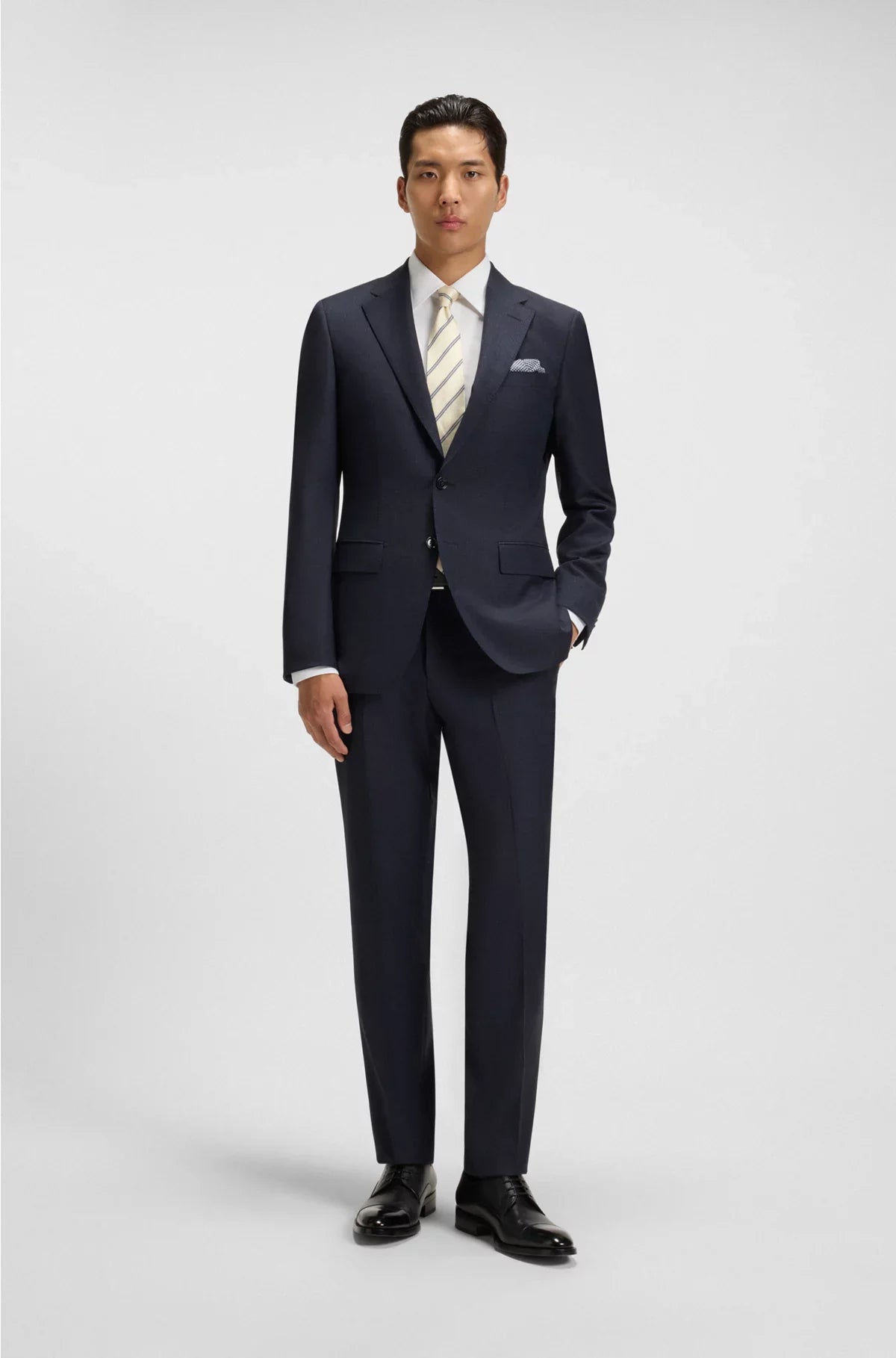 COMPLETO DUE PEZZI SLIM-FIT IN PURA LANA VERGINE FANTASIA