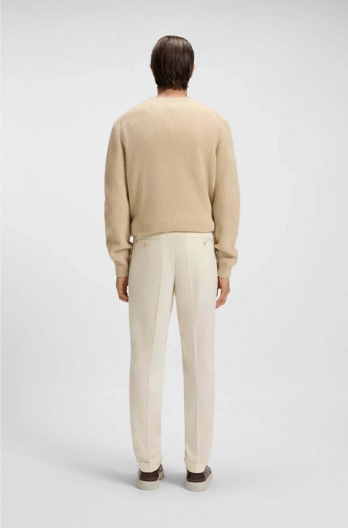 FORMAL TROUSERS INMICRO-PATTERNED VIRGIN WOOL