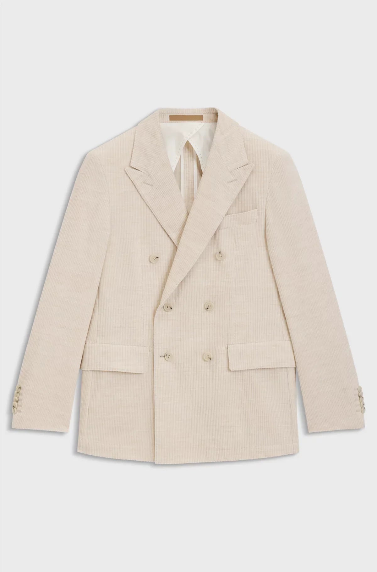 BLAZER SLIM-FIT IN VELLUTO A COSTINE DI COTONE E ALPACA