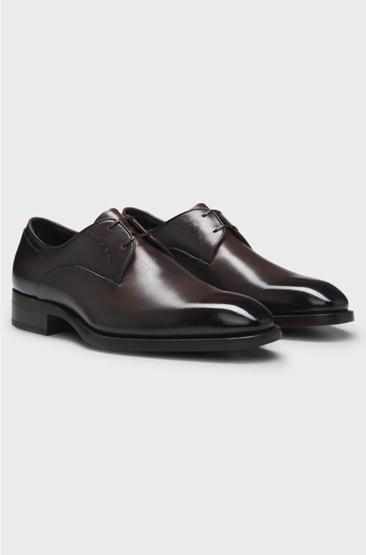 SCARPE DERBY IN PELLE BURATTATA