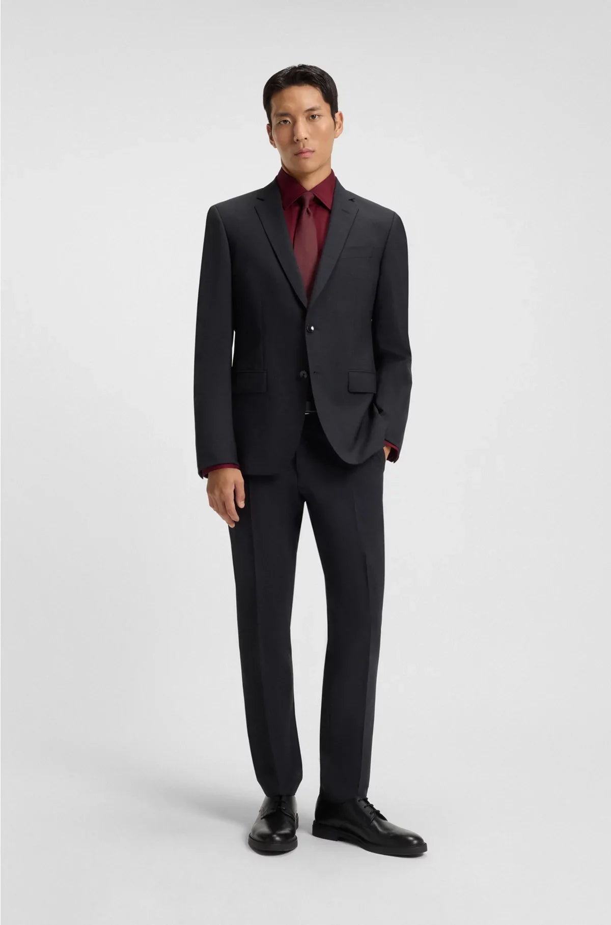 REGULAR-FIT SHIRT IN EASY-IRON COTTON SATIN