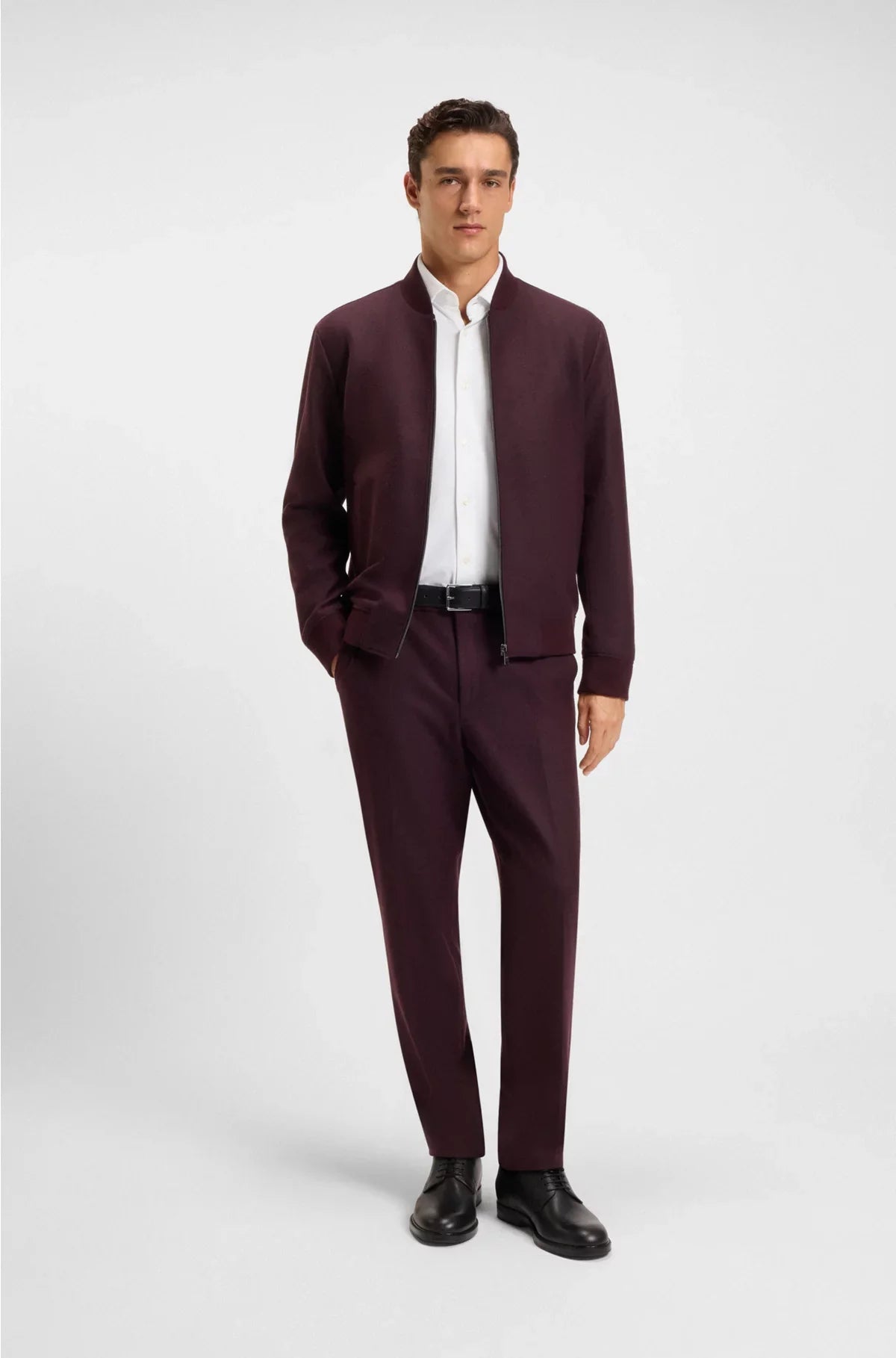 SLIM-FIT SHIRT IN BRUSHED STRETCH FLANNEL