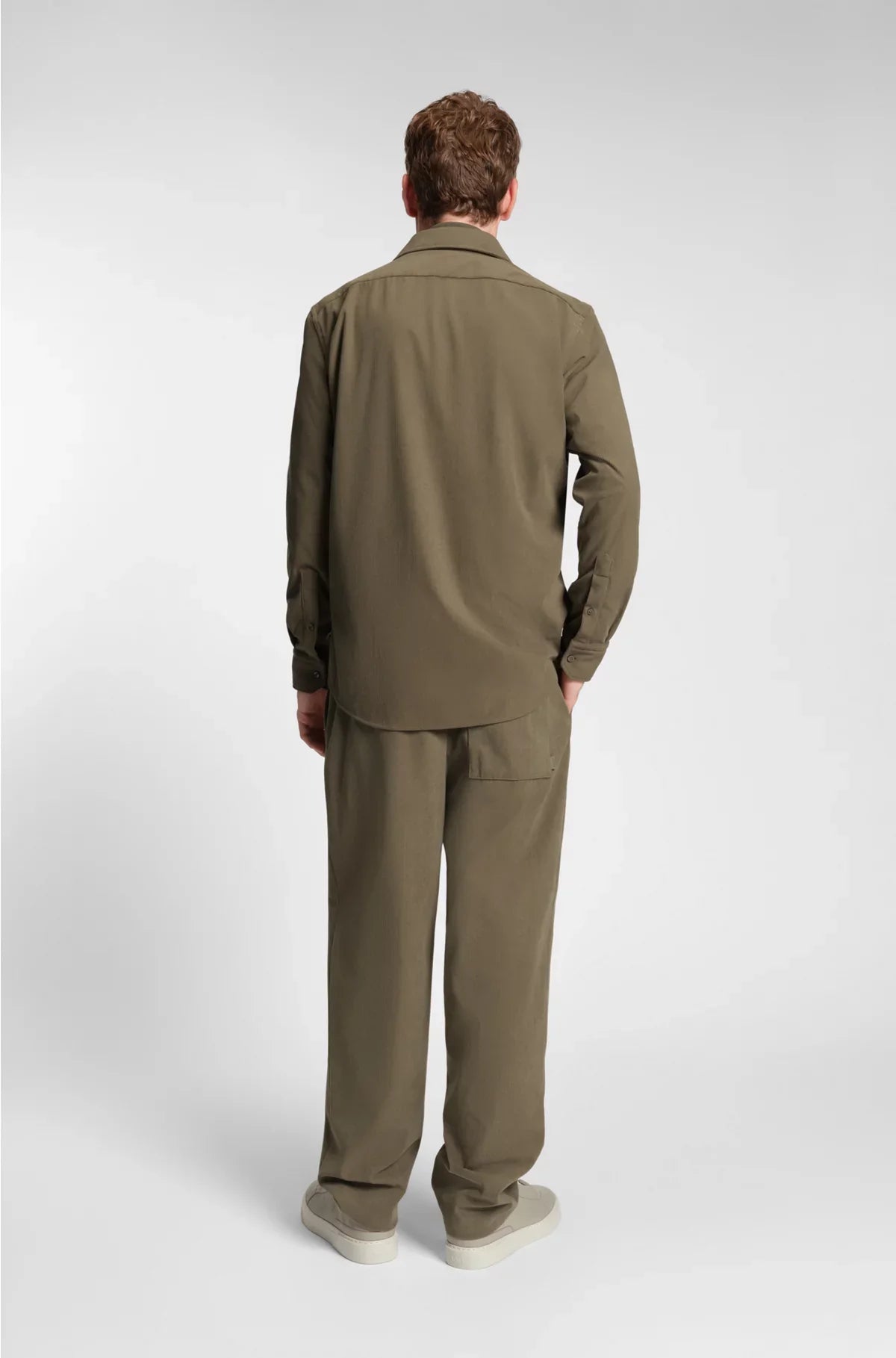CAMICIA REGULAR FIT IN VELLUTO A COSTE FINI
