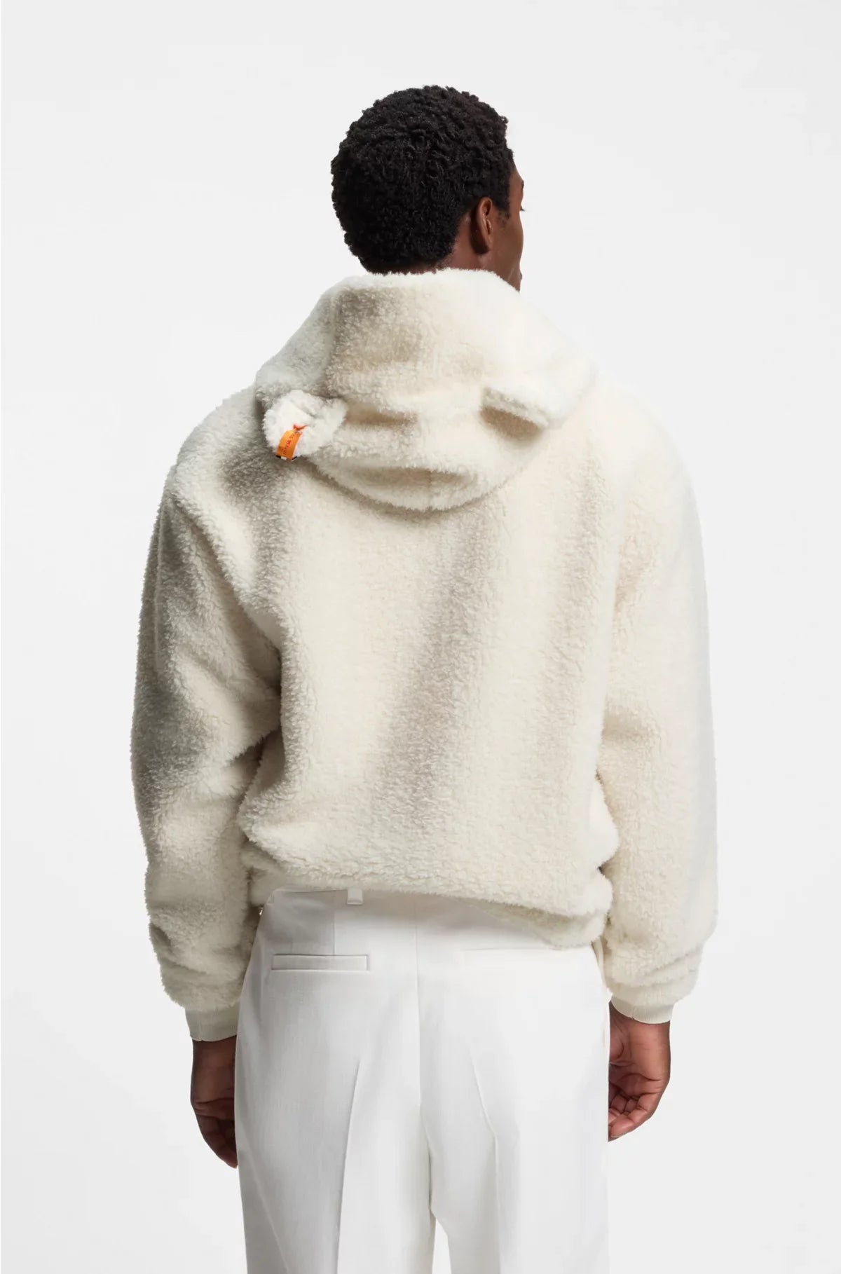 ALL-GENDER LOGO HOODIE IN TEDDY FABRIC