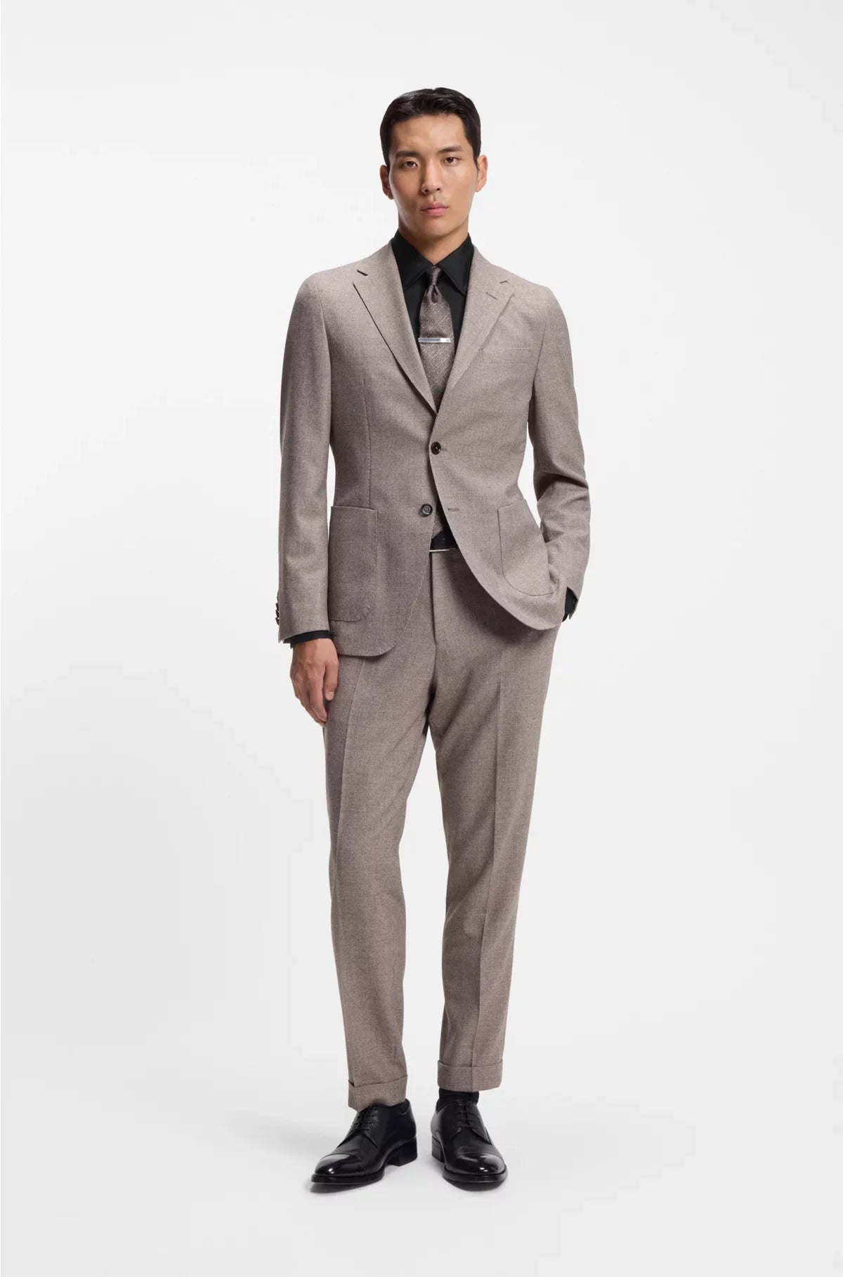 SLIM-FIT SHIRT IN ITALIAN-MADE SILK TWILL