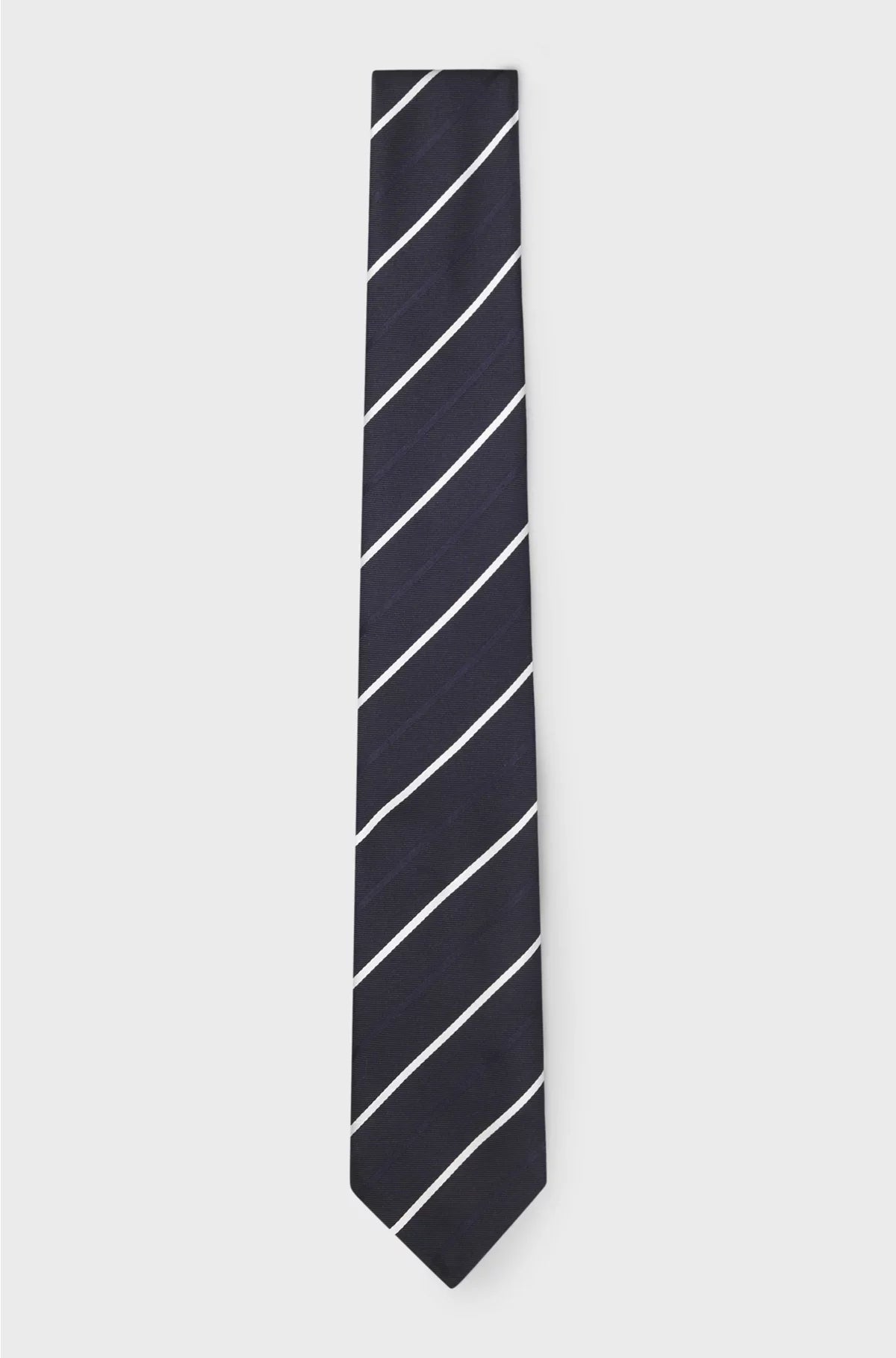 TIE WITH DIAGONAL STRIPE IN SILK BLEND