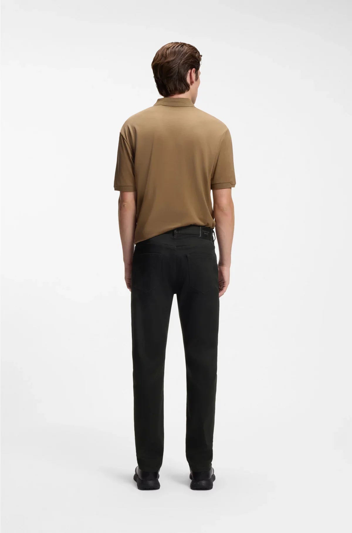 JEANS TAPERED FIT IN DENIM STRETCH NERO