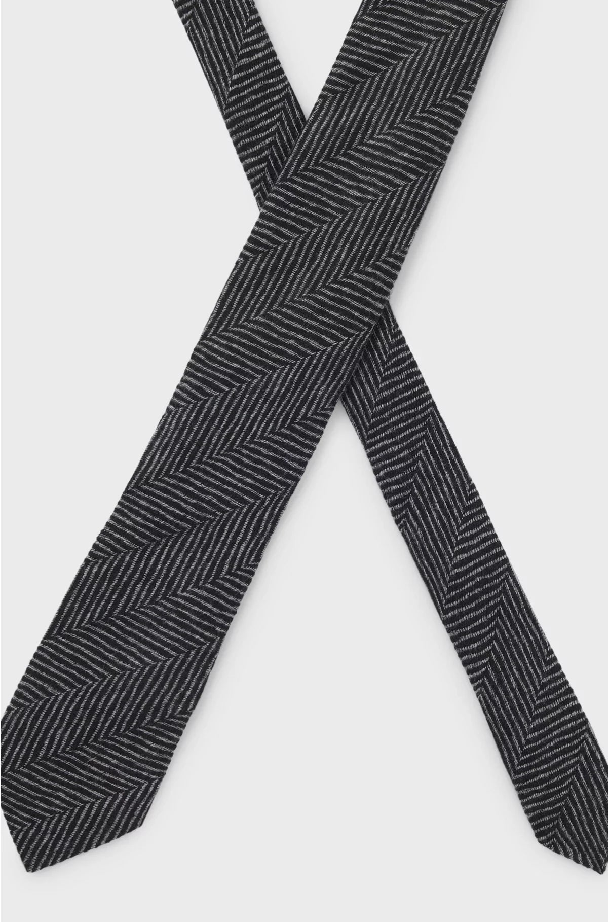 JACQUARD-STRUCTURE TIE IN WOOL