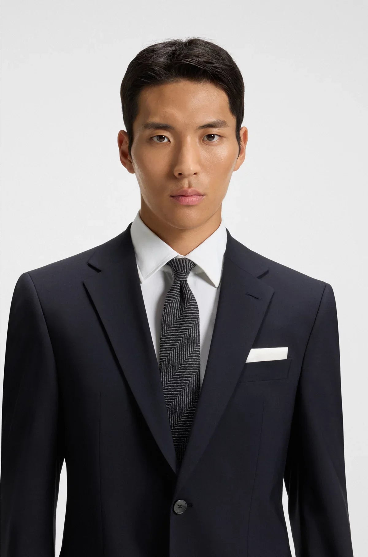 JACQUARD-STRUCTURE TIE IN WOOL