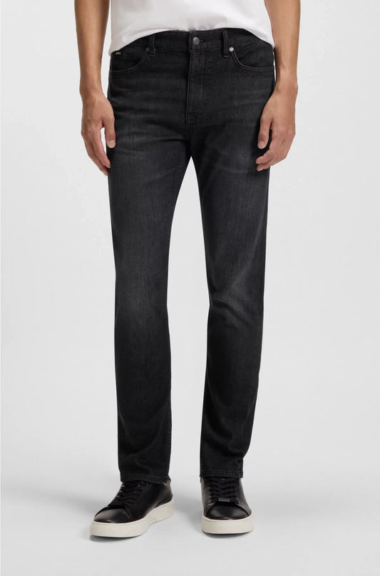 JEANS SLIM-FIT DELAWARE IN DENIM NERO MADE IN ITALY
